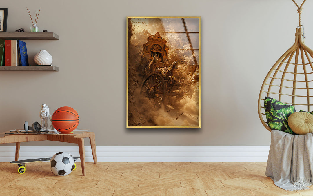 Chariots Glass Wall Art print picture on glass, Tempered Glass Wall Art
