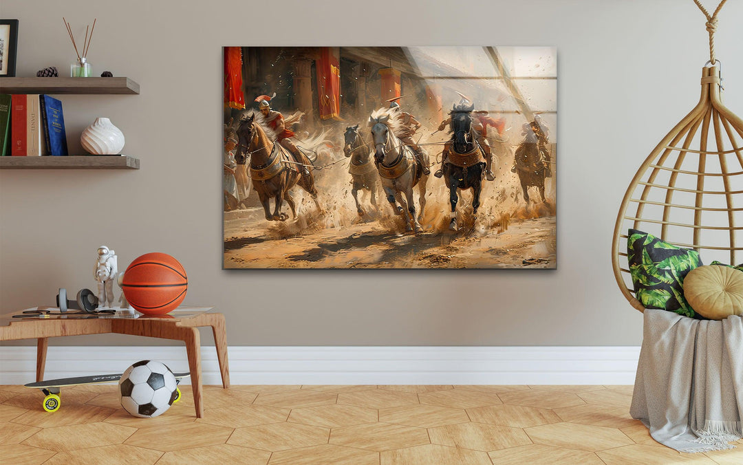 Mounted Gladiator Glass Wall Art photo print on glass, prints on glass wall art
