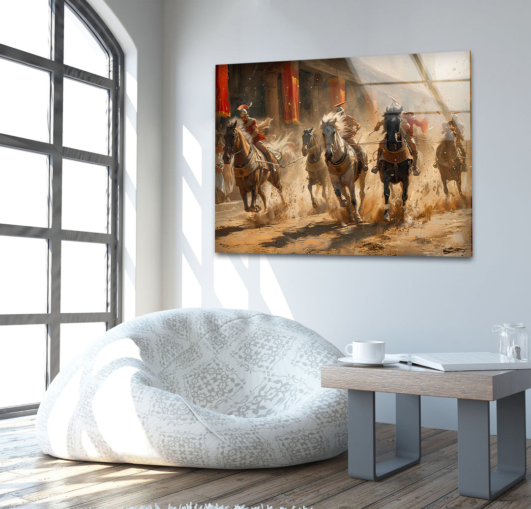 Mounted Gladiator Glass Wall Art large glass photo prints, glass wall photos
