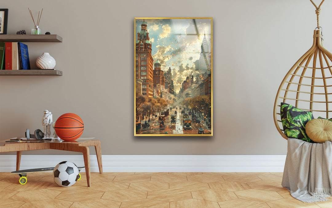 Old City Landscape Glass Wall Art Glass Printing Wall Art, Print photos on glass