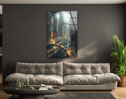 Cityscape Glass Wall Art