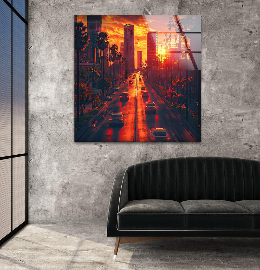 City View San Diego Glass Wall Art custom glass photo prints, large glass prints
