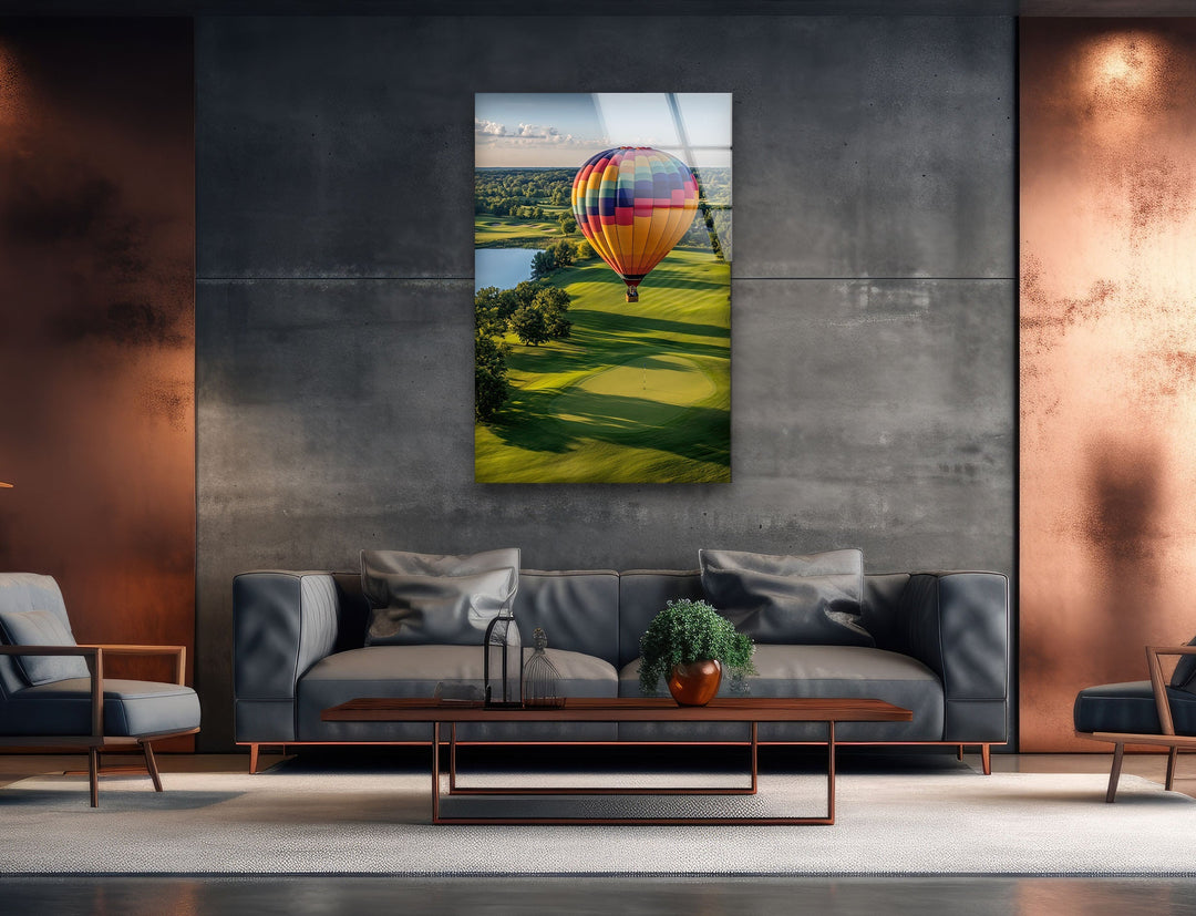 Colorful Hot Air Balloon Glass Wall Art stained glass wall art, stained glass wall decor
