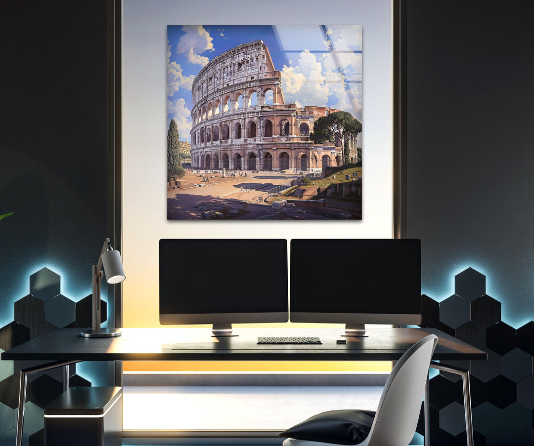 Colosseum Italy Glass Wall Art glass photo prints, glass picture prints
