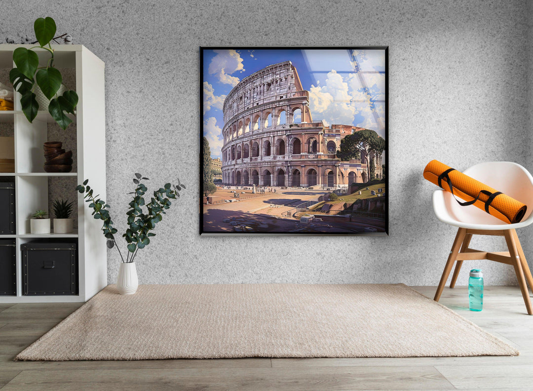 Colosseum Italy Glass Wall Art art glass wall art, glass wall art pictures
