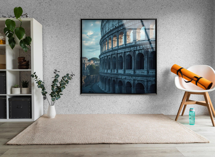 Rome Colosseum Glass Wall Art large glass photo prints, glass wall photos
