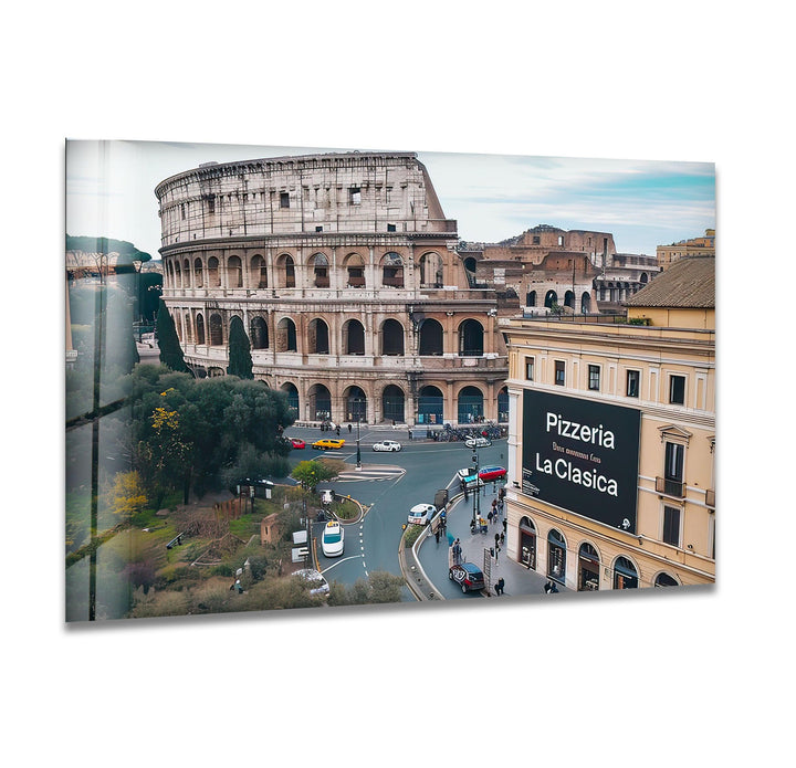 Colosseum Landscape Italy Glass Wall Art glass image printing, glass prints from photos
