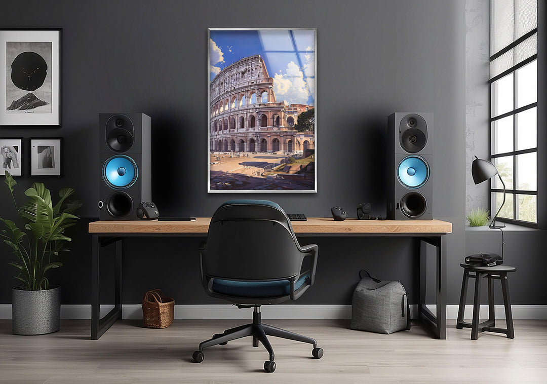 Colosseum Italy Glass Wall Art glass image printing, glass prints from photos
