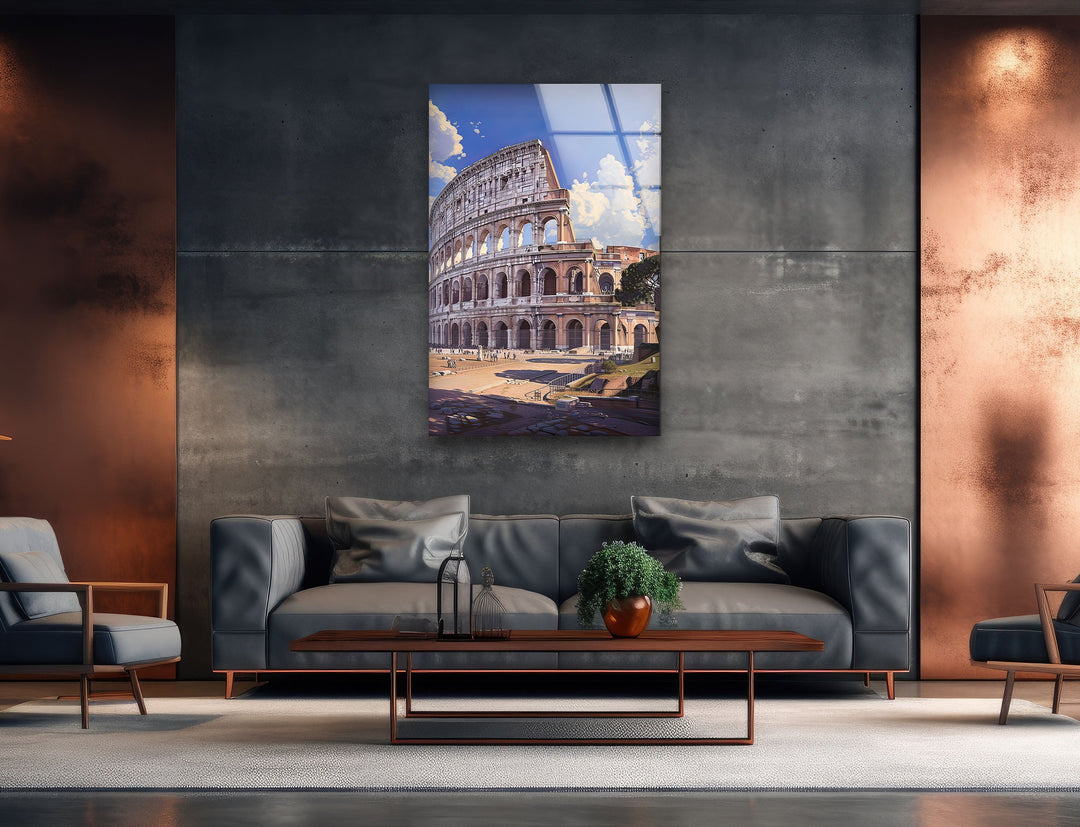 Colosseum Italy Glass Wall Art glass pictures for Wall, glass prints wall art
