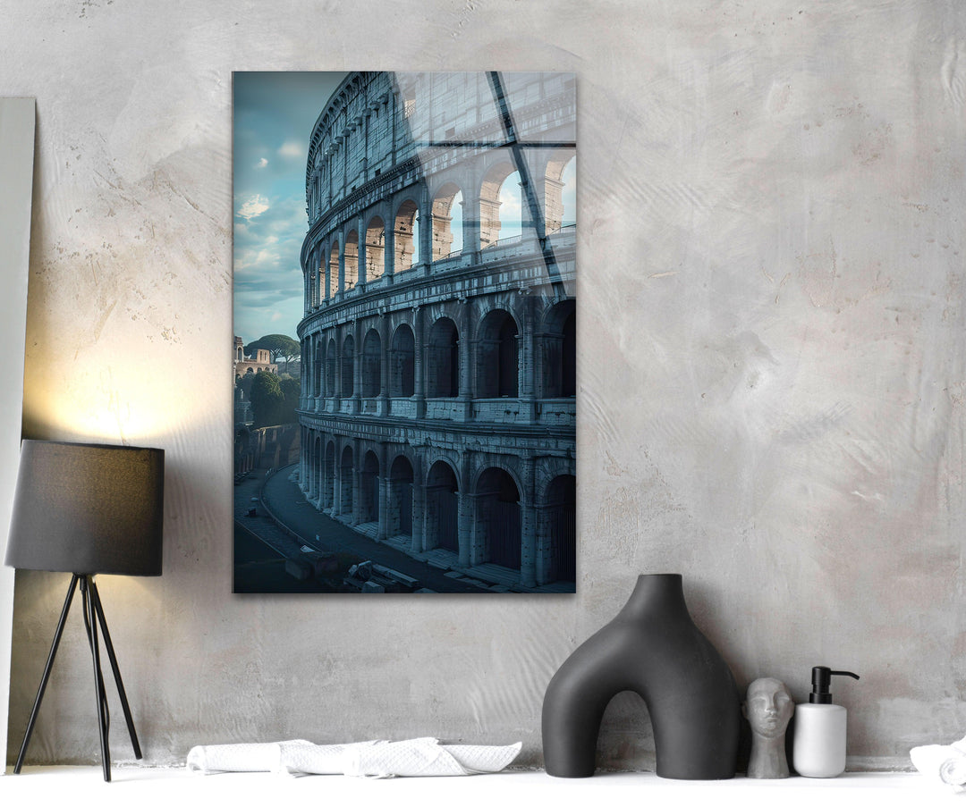 Rome Colosseum Glass Wall Art glass photo prints, glass picture prints
