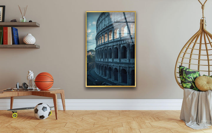 Rome Colosseum Glass Wall Art glass image printing, glass prints from photos
