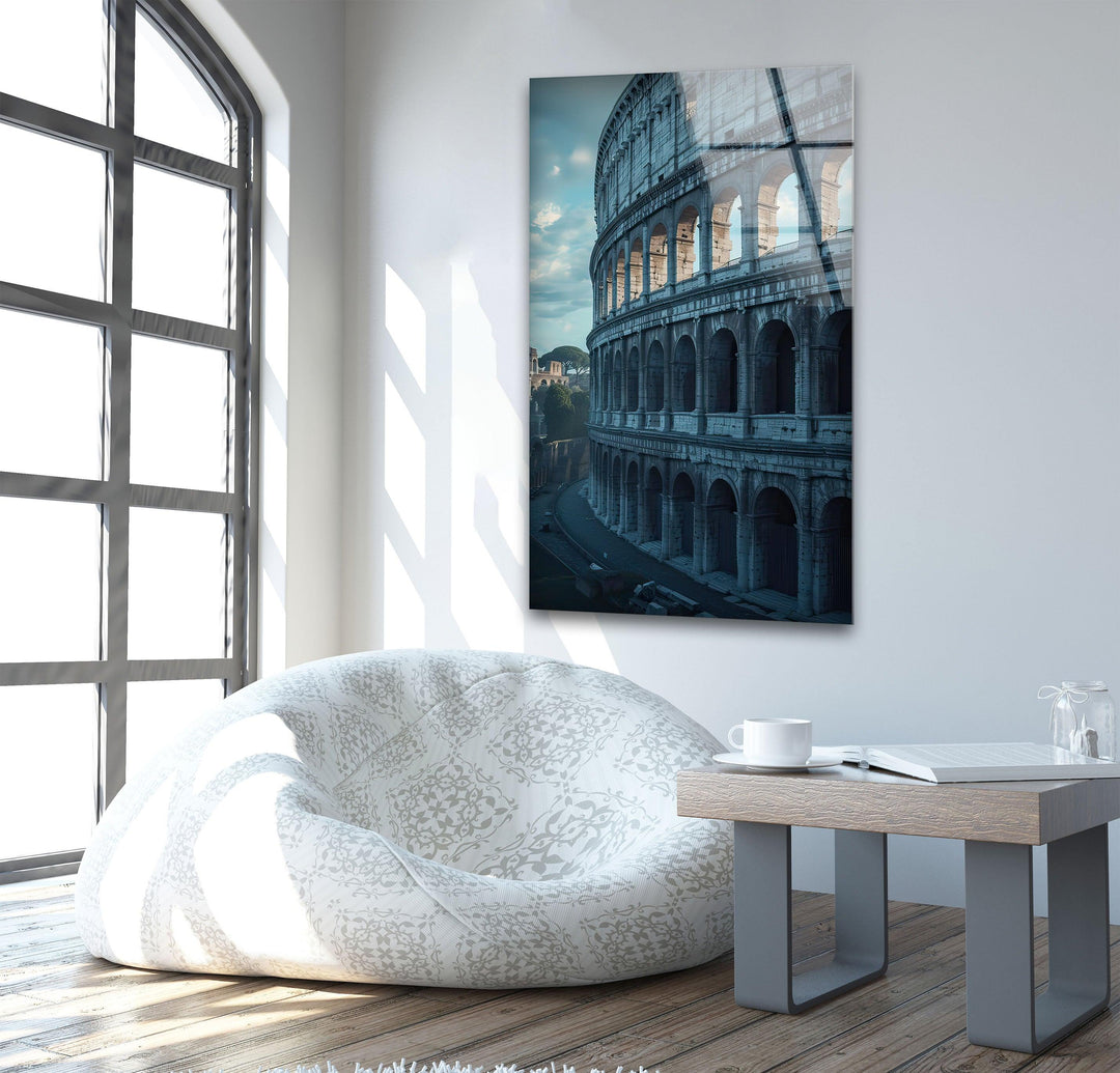 Rome Colosseum Glass Wall Art glass pictures for Wall, glass prints wall art
