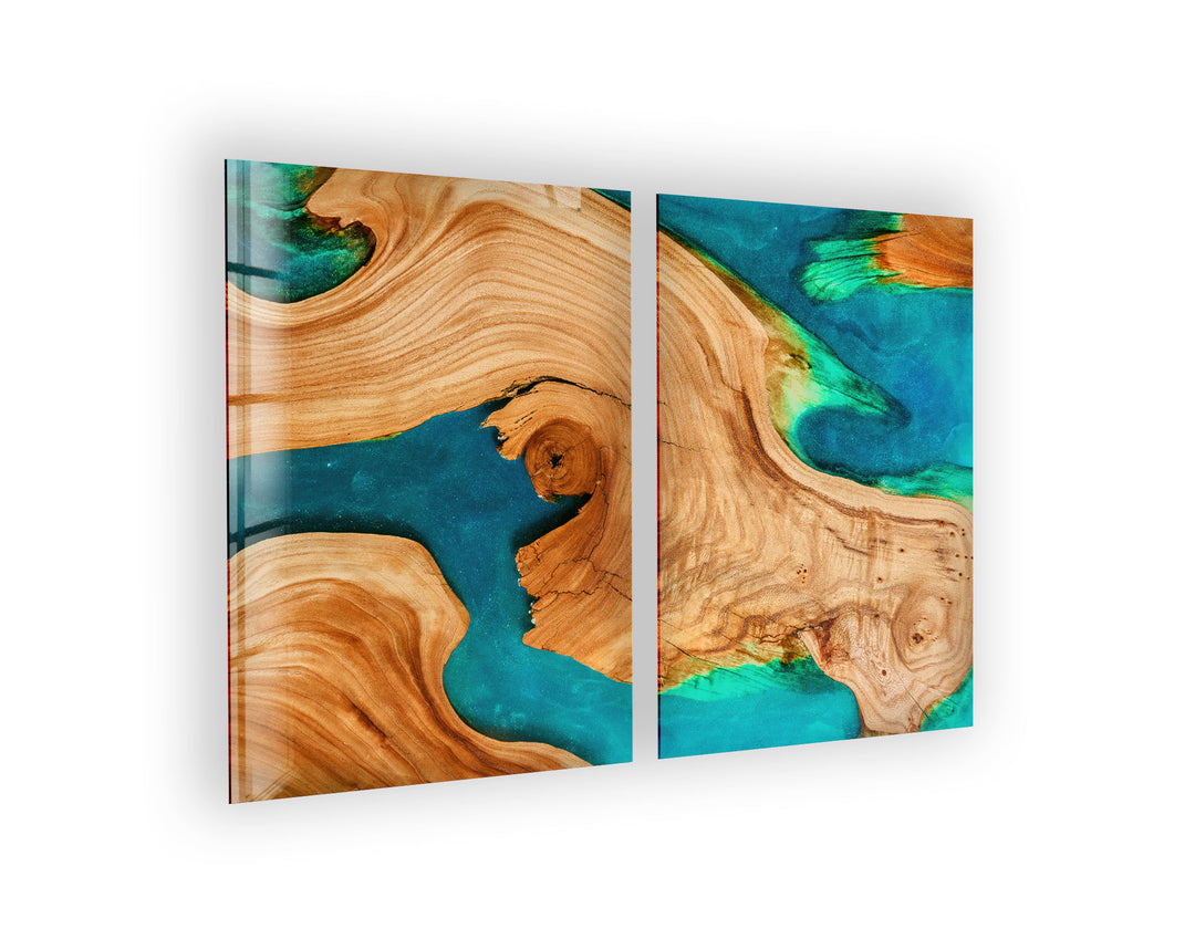 Wooden Patterned Abstract Glass Wall Art, glass image printing, glass prints from photos