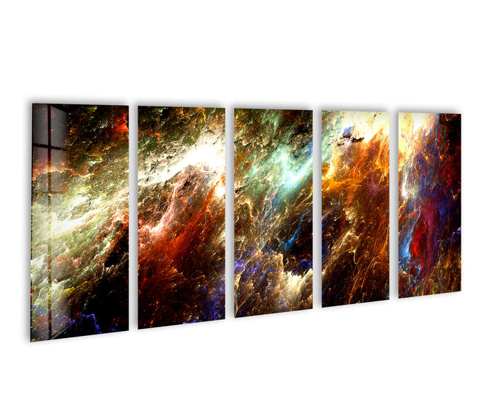 Colorful Nebula Cloud Galaxy Glass Wall Art, glass image printing, glass prints from photos