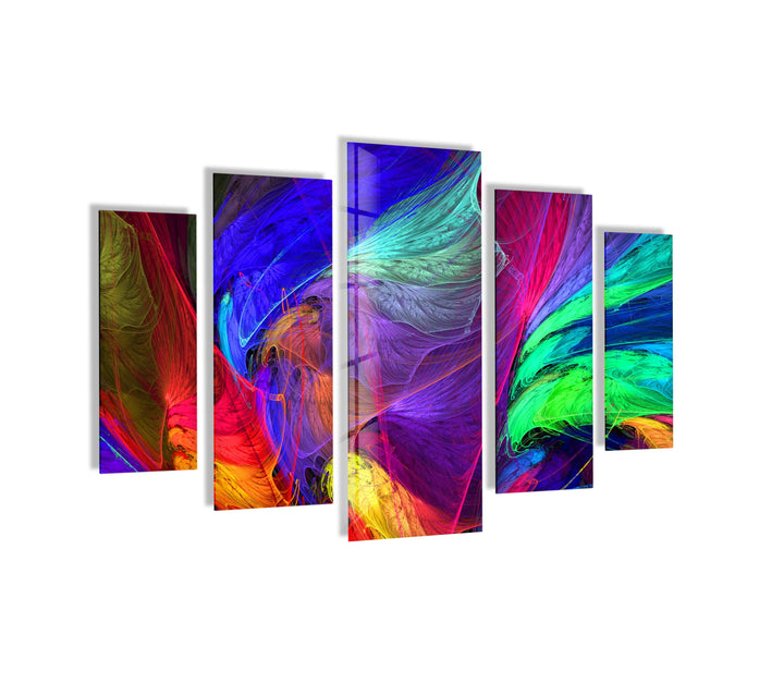 Colorful Neon Abstract Glass Wall Art, art glass wall art, glass wall art pictures