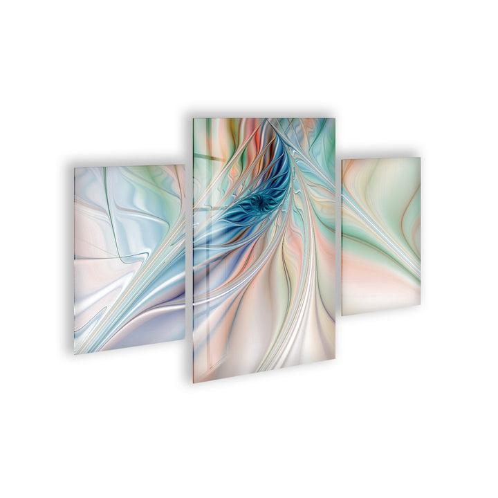 Pastel Colors Fractal Glass Wall Art, photo print on glass, prints on glass wall art