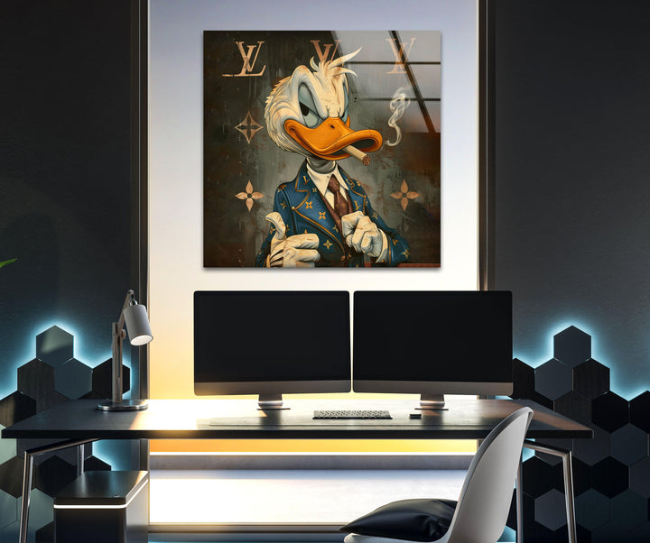 Donald Duck Glass Art for the Wall