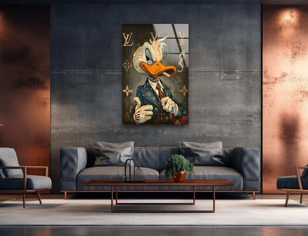 Donald Duck Glass Wall Art