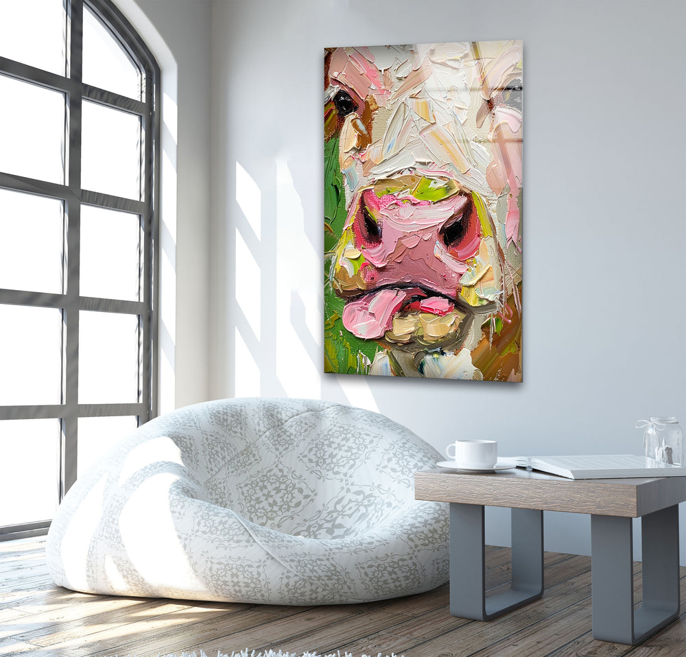 Cow Painting Glass Wall Art stained glass wall art, stained glass wall decor