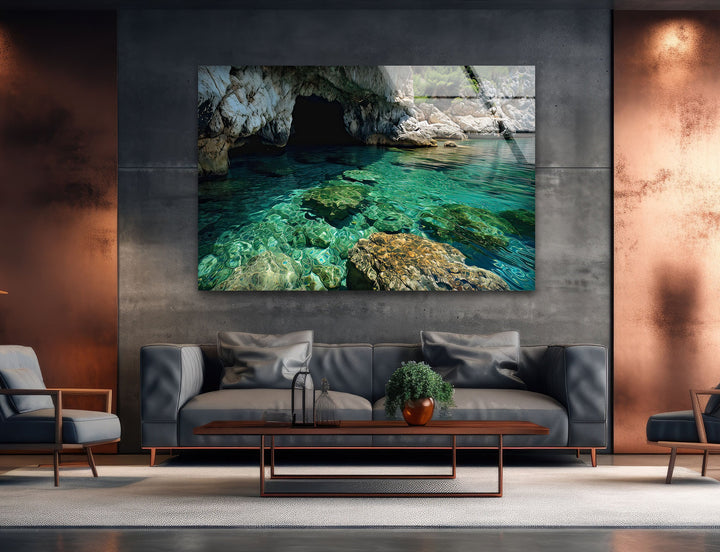 Cave Entrance Glass Wall Art glass image printing, glass prints from photos
