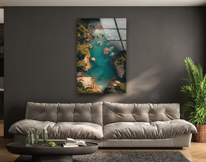 Croatia River Glass Wall Art glass image printing, glass prints from photos
