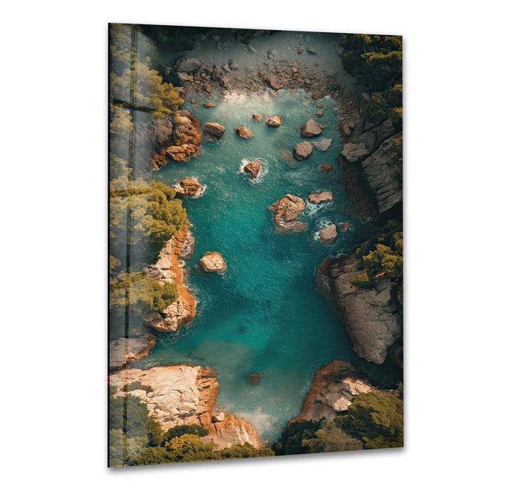 Croatia River Glass Wall Art glass photo prints, glass picture prints
