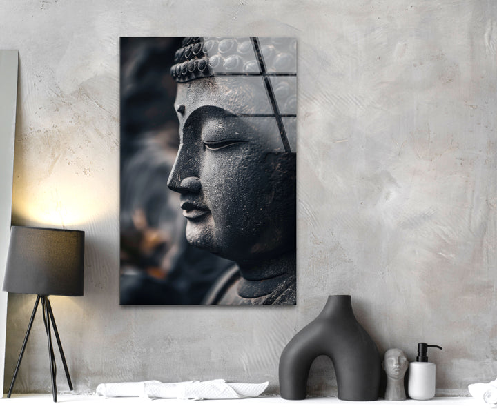 Buddha Statue Glass Photos | Glass Wall Art & Decor