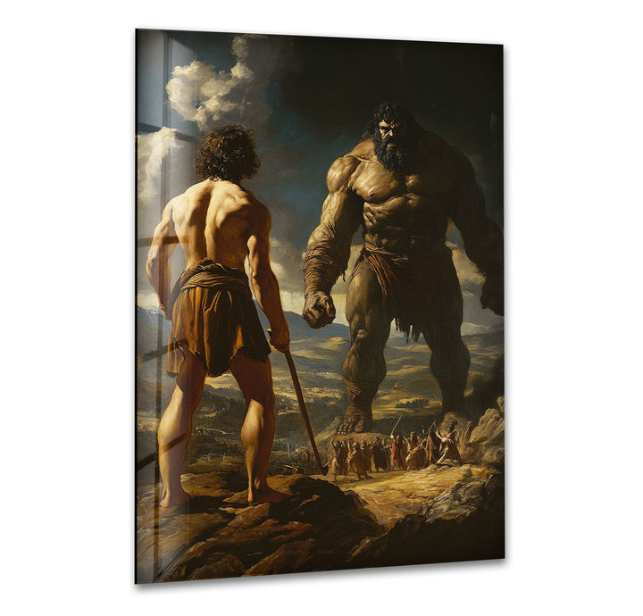 David Goliath Boss Glass Wall Art print picture on glass, Tempered Glass Wall Art
