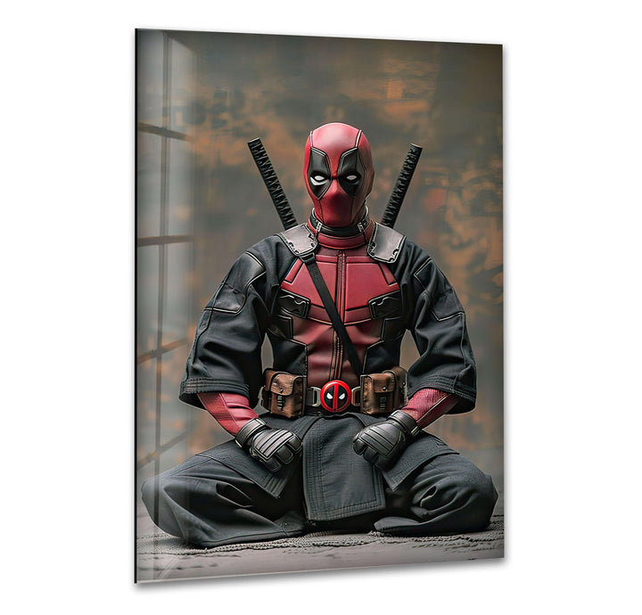 Deadpool Karate Wall Art Glass Printing Wall Art, Print photos on glass
