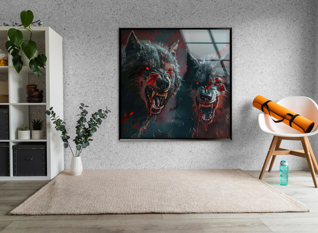 Wild Wolfs Glass Wall Art glass pictures for Wall, glass prints wall art
