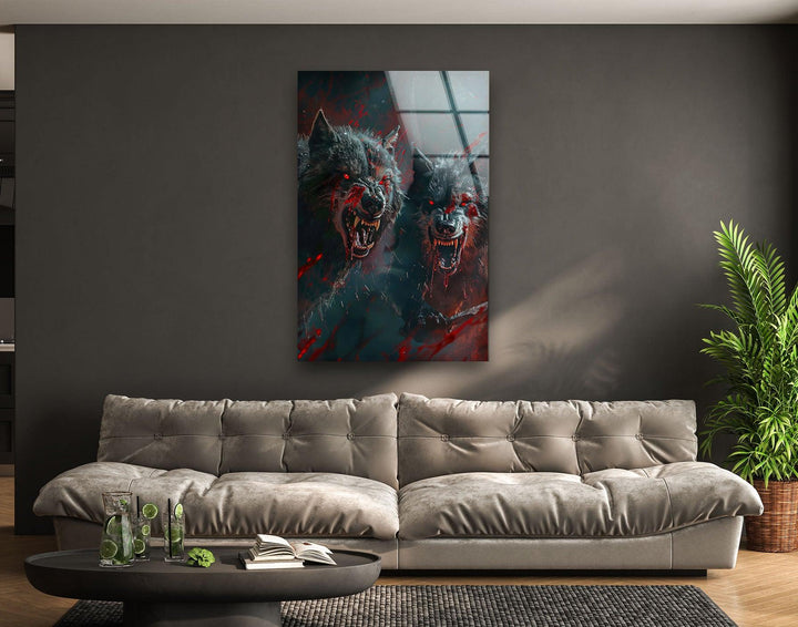 Wild Wolfs Glass Wall Art glass photo prints, glass picture prints
