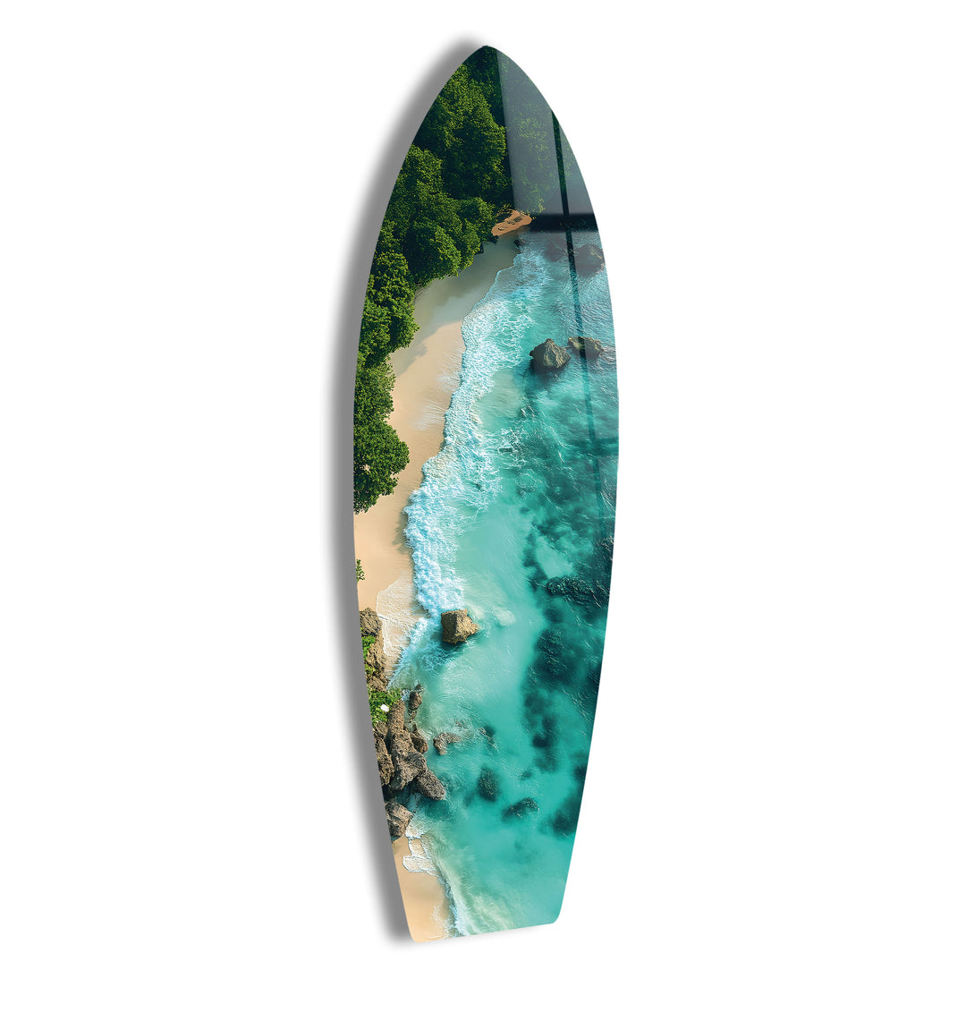 Emerald Cove Surfboard Wall Art