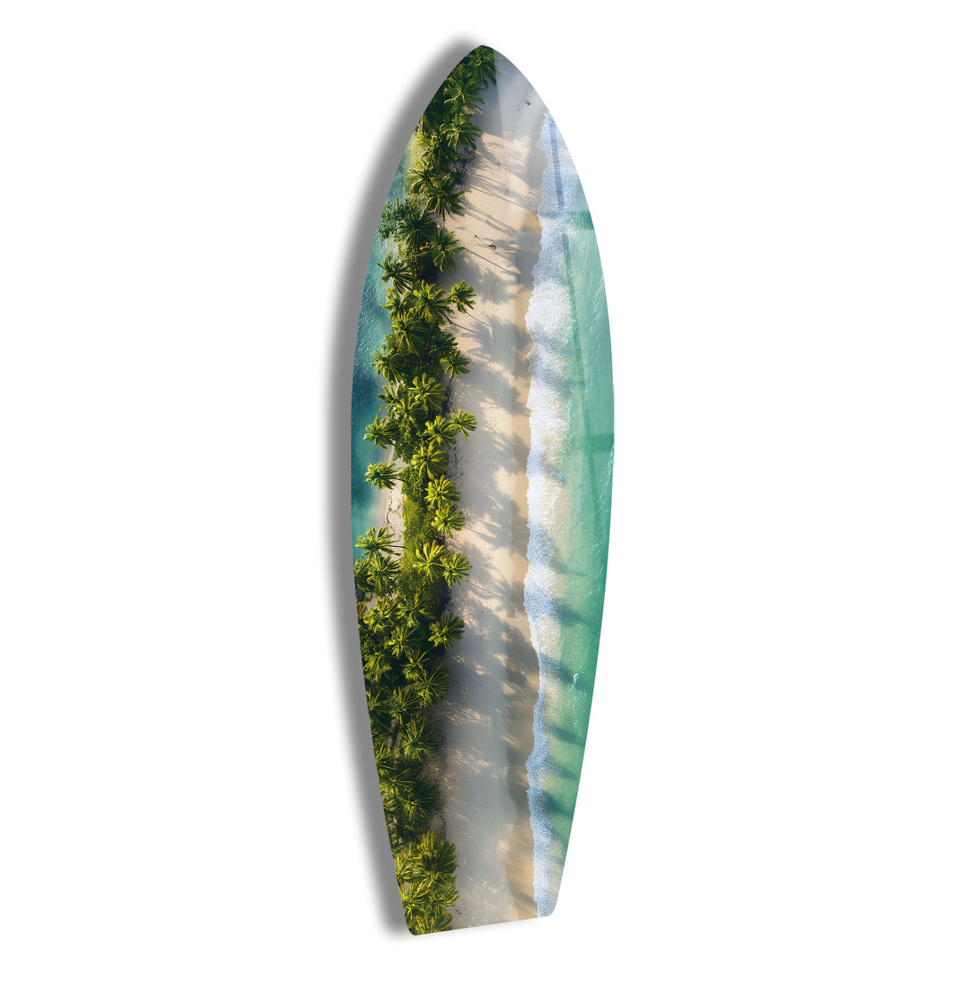 Tropical Escape Surfboard Wall Art