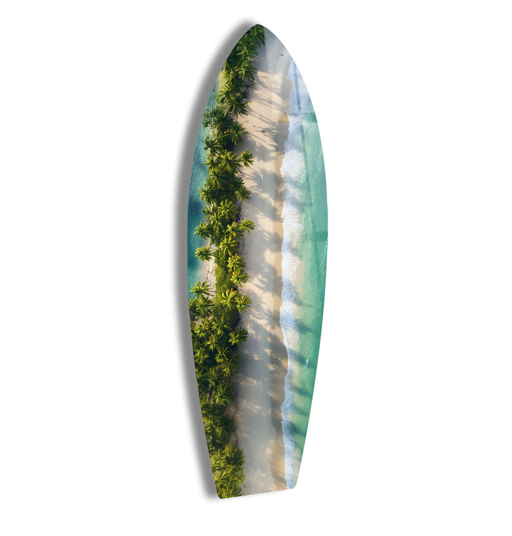 Tropical Escape Surfboard Wall Art