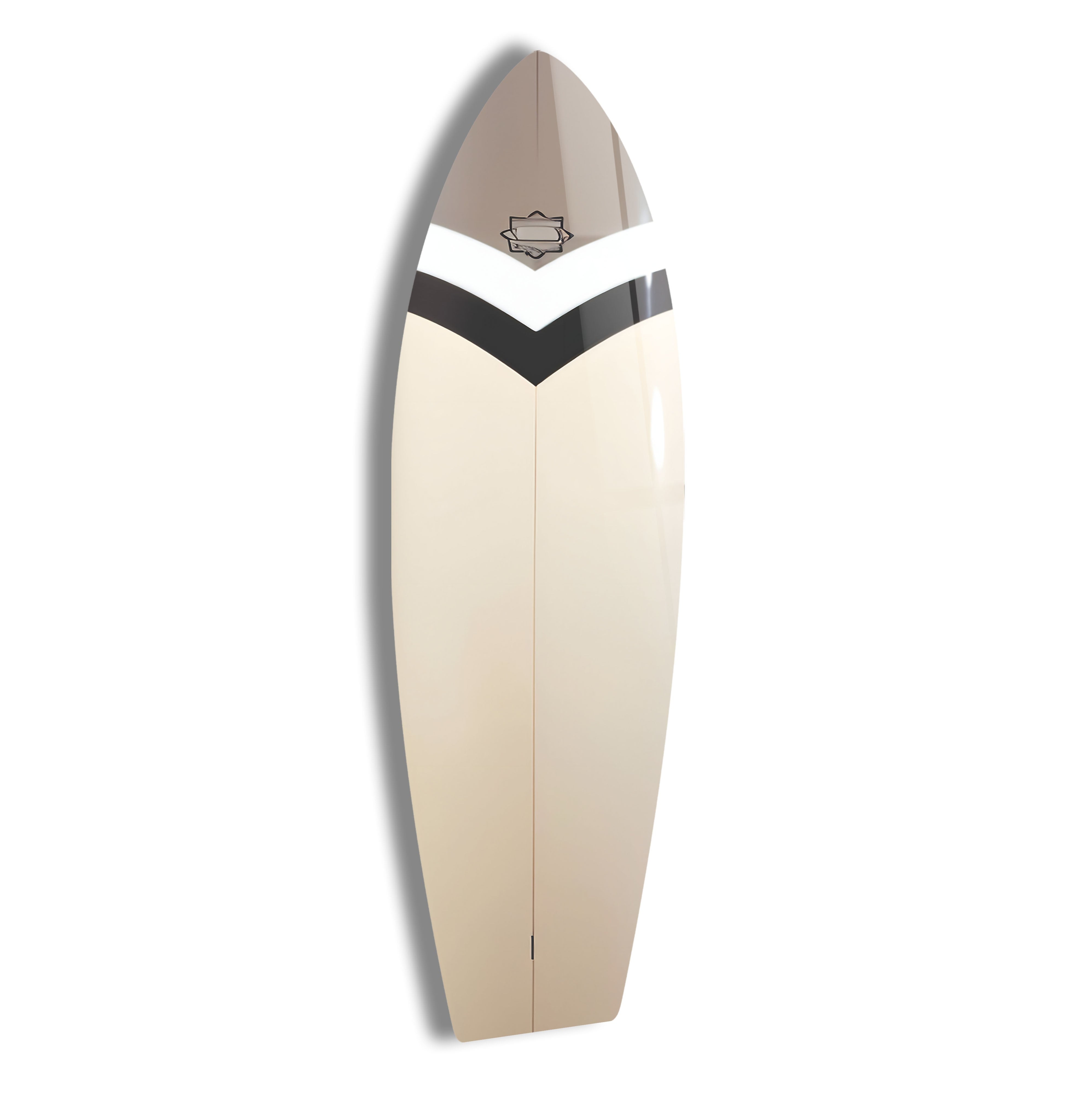 Beige Abstract Surfboard Wall Art