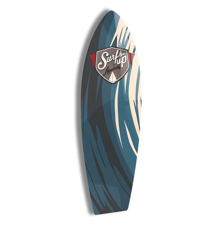 Blue Abstract Surfboard Wall Art