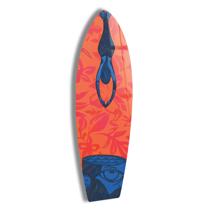 Mermaid Surfboard Wall Art