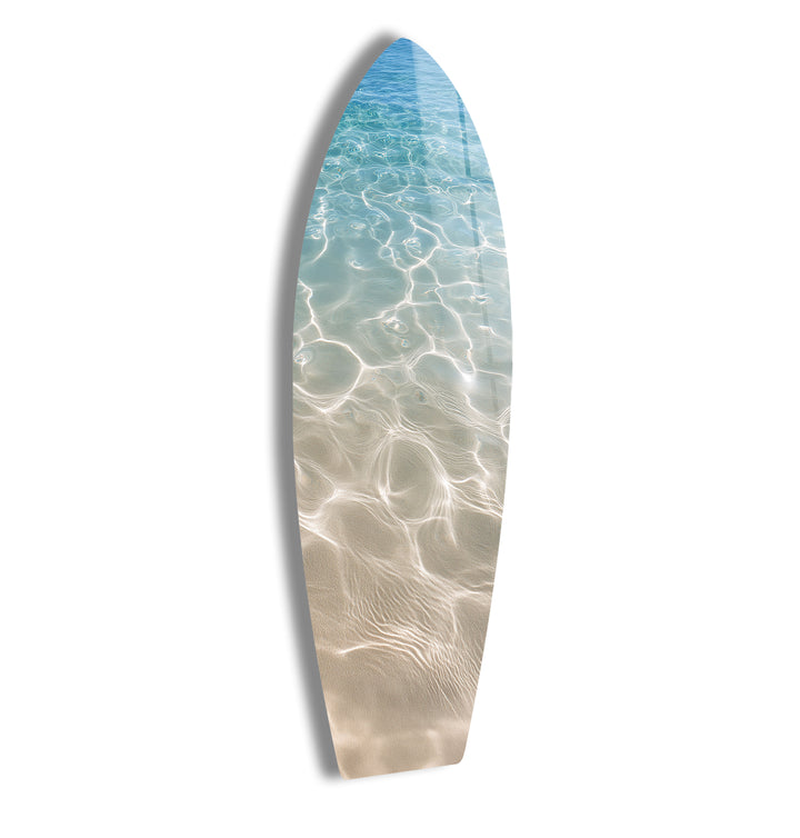 Shallow Serenity Surfboard Wall Art