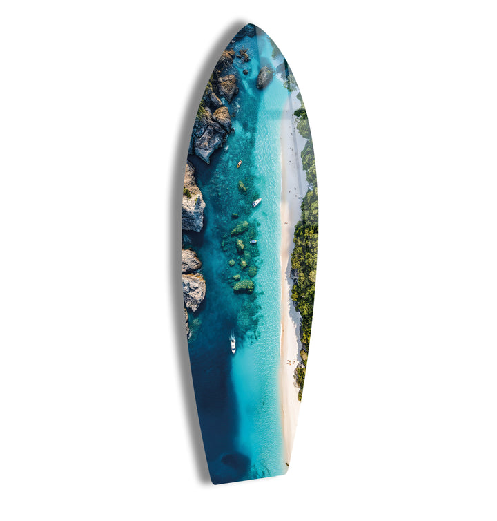 Crystal Cove Surfboard Wall Art