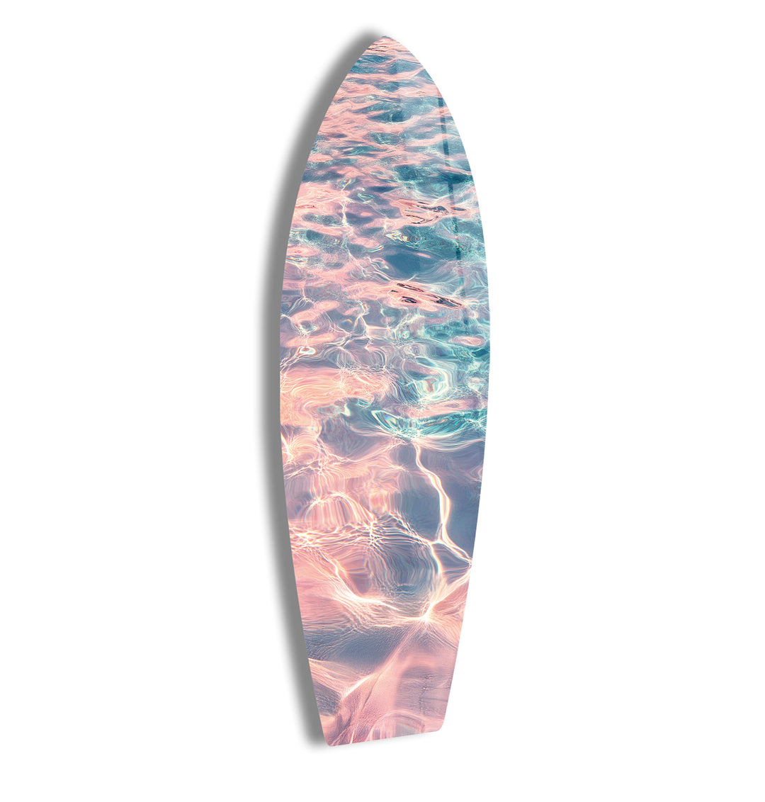 Sunset Reflections Surfboard Wall Art