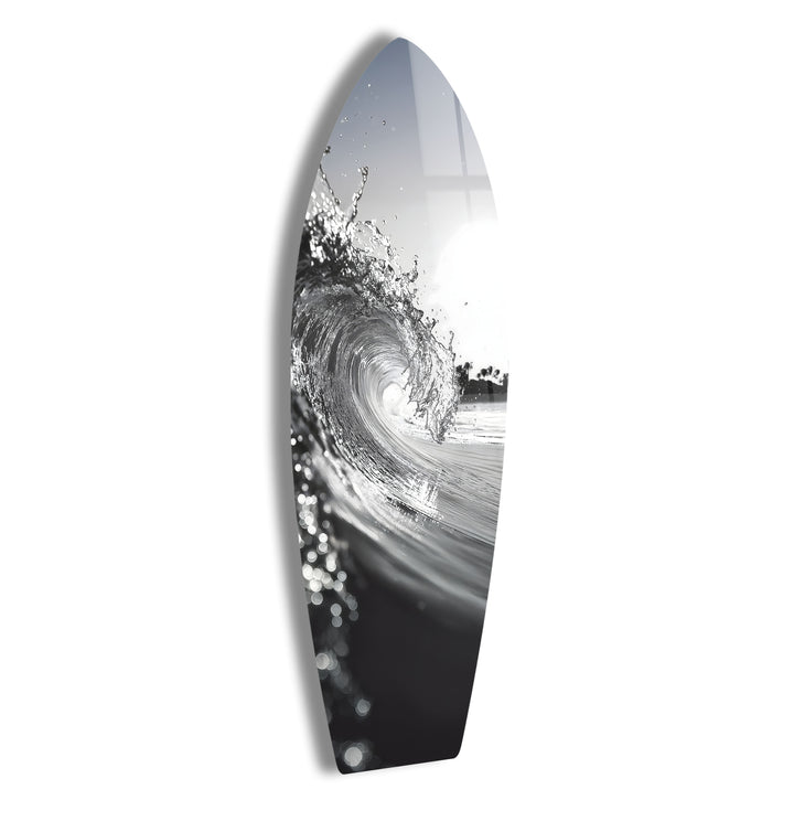 Crystal Wave Surfboard Wall Art