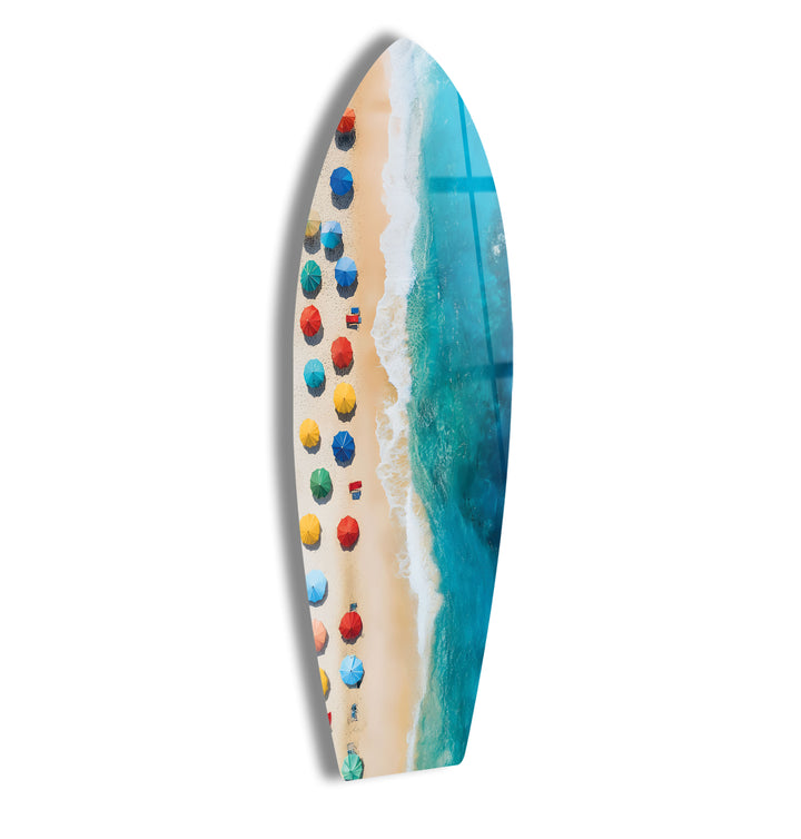 Golden Coast Surfboard Wall Art