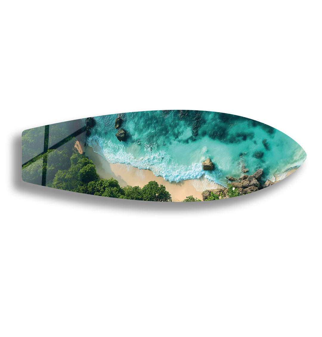 Emerald Cove Surfboard Wall Art