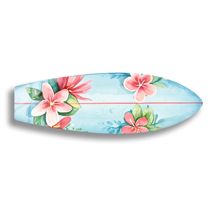 Red Lotus Surfboard Wall Art