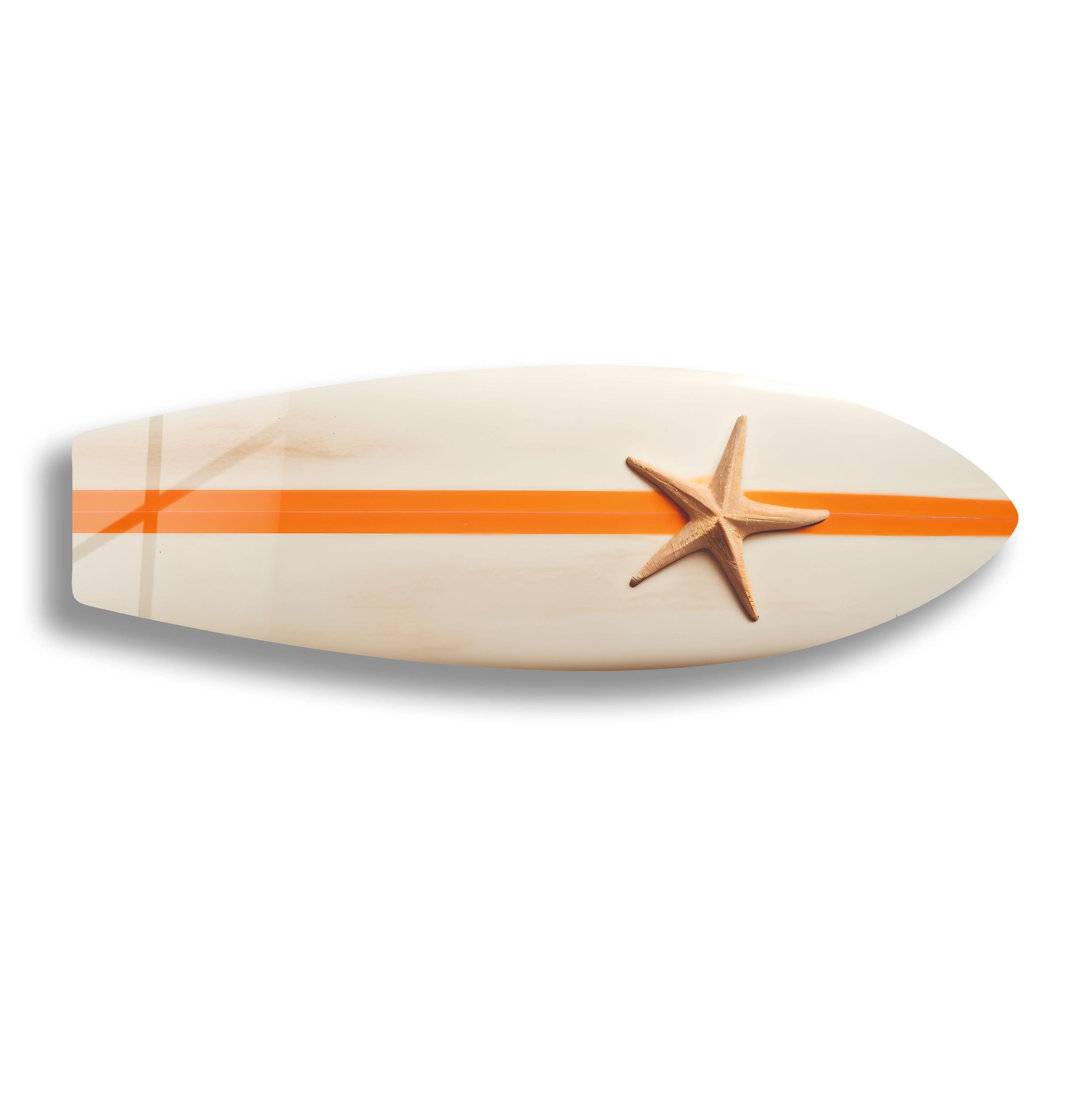 Beach Sea Star Surfboard Wall Art