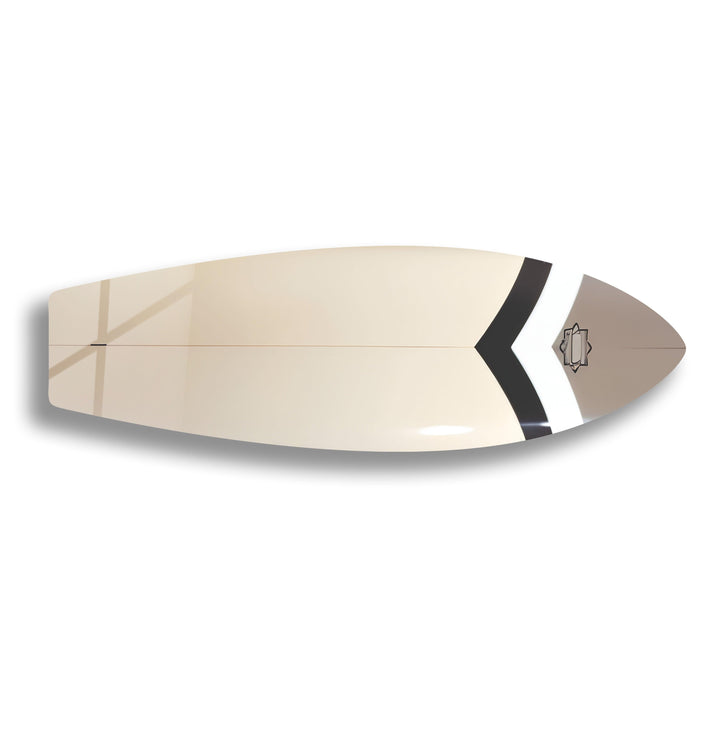 Beige Abstract Surfboard Wall Art