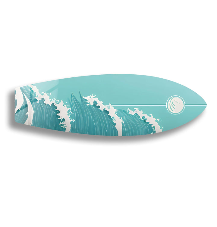 Sea Waves Surfboard Wall Art