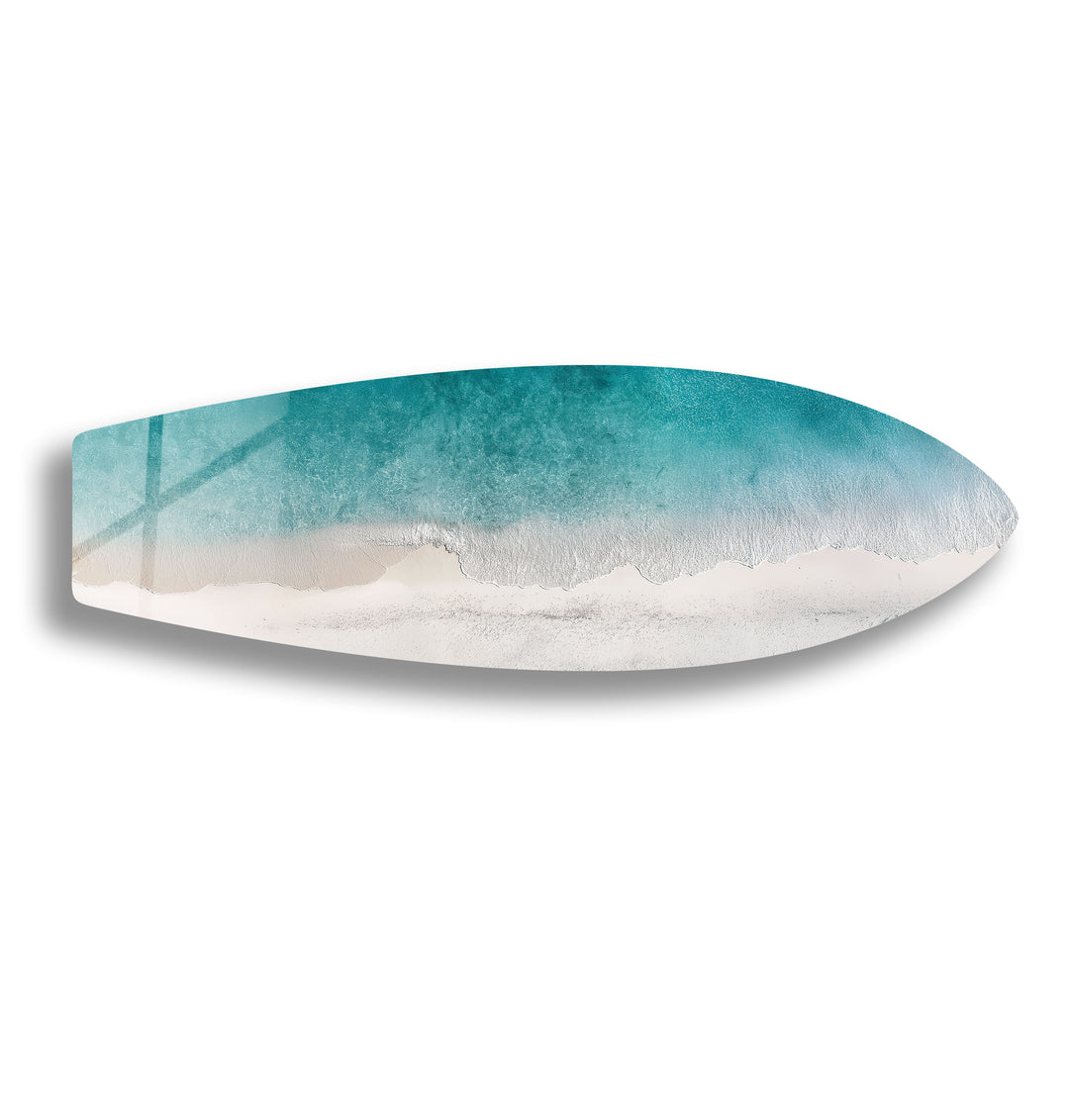 Azure Shoreline Surfboard Wall Art