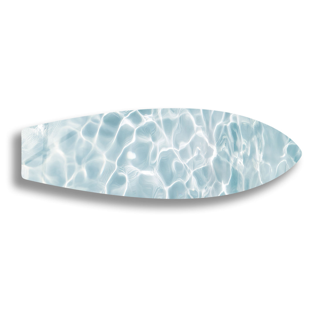 Crystal Blue Waters Surfboard Wall Art