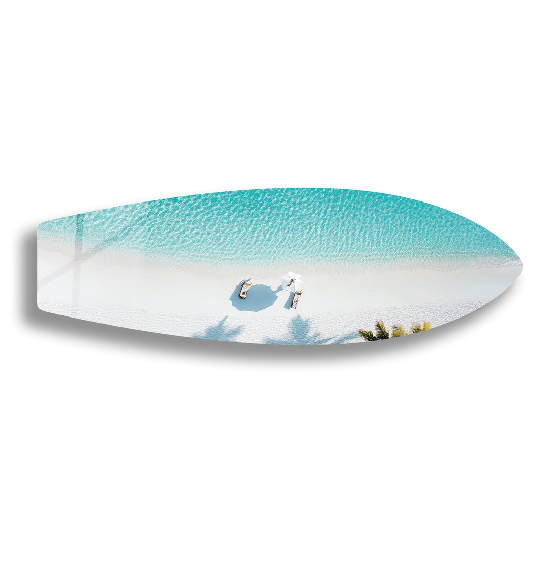 Tropical Serenity Surfboard Wall Art